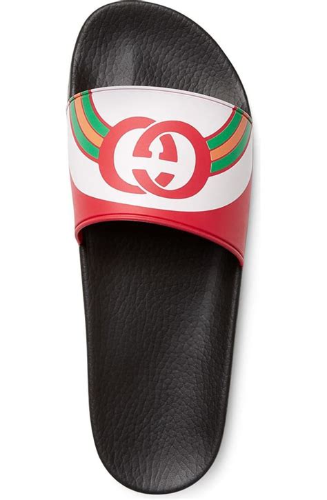 gucci pursuit rainbow slides|pink Gucci slides nordstrom.